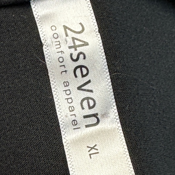 24Seven Comfort Long Sleeve V-Neck Tie Waist Midi Dress - Black - size XL - Picture 7 of 8